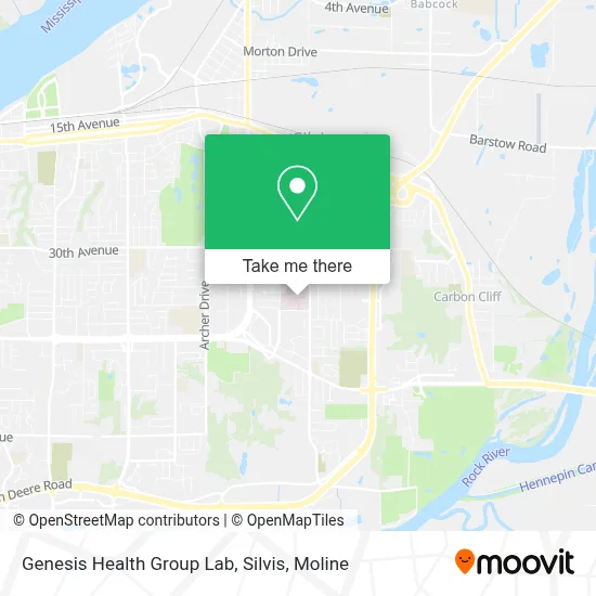 Genesis Health Group Lab, Silvis map