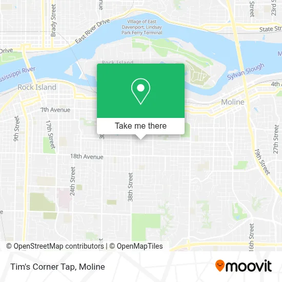 Tim's Corner Tap map