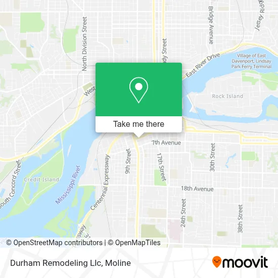 Durham Remodeling Llc map