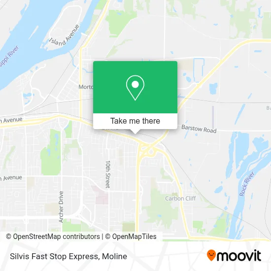 Silvis Fast Stop Express map