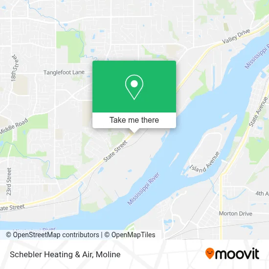 Schebler Heating & Air map