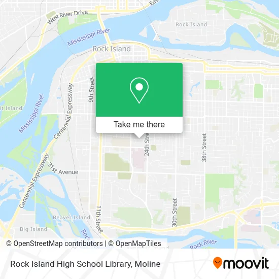 Rock Island High School Library map