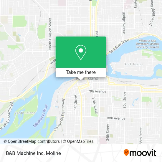 B&B Machine Inc map