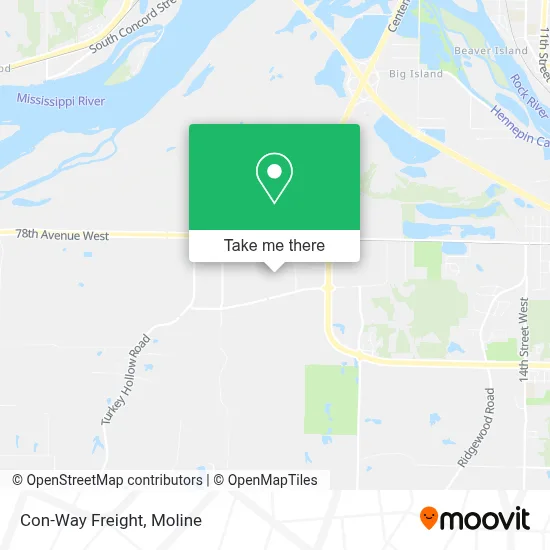 Con-Way Freight map