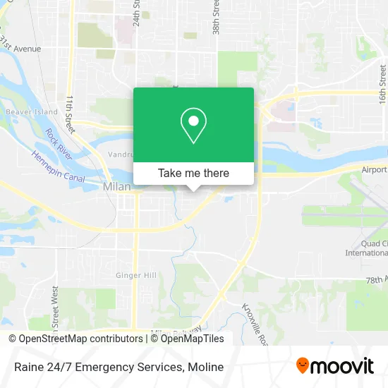 Raine 24/7 Emergency Services map