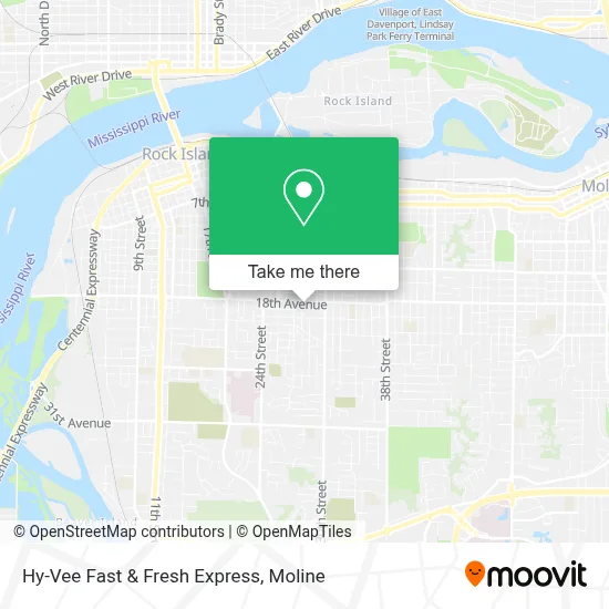 Hy-Vee Fast & Fresh Express map