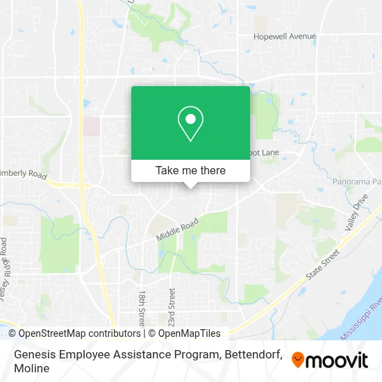 Genesis Employee Assistance Program, Bettendorf map