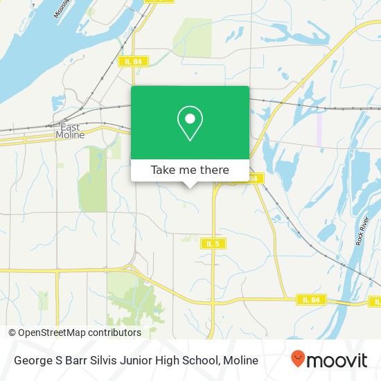 George S Barr Silvis Junior High School map