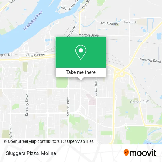 Mapa de Sluggers Pizza