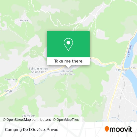 Mapa Camping De L'Ouvèze