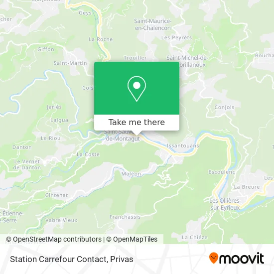 Station Carrefour Contact map