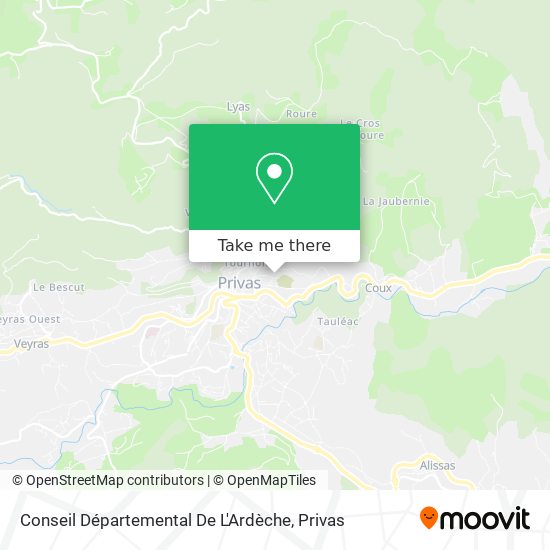 Conseil Départemental De L'Ardèche map