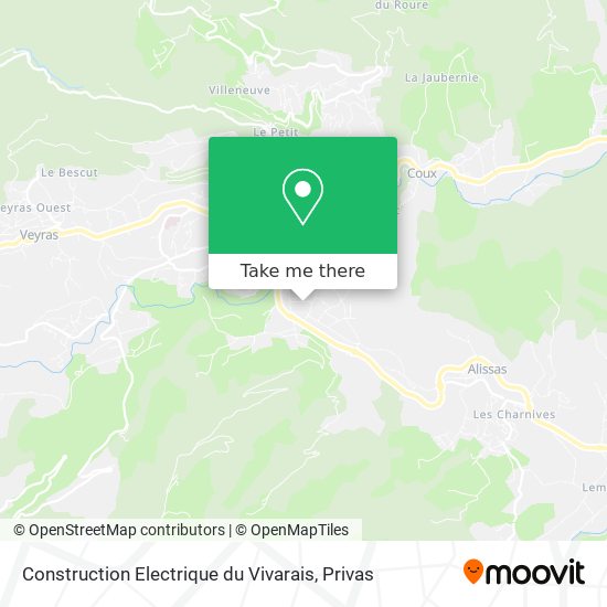 Mapa Construction Electrique du Vivarais