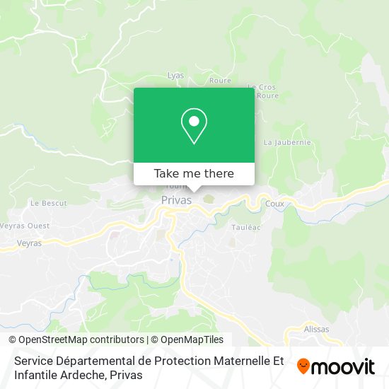 Service Départemental de Protection Maternelle Et Infantile Ardeche map