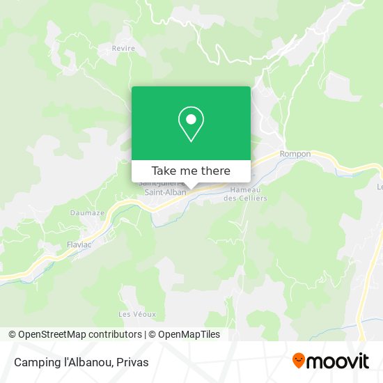 Camping l'Albanou map