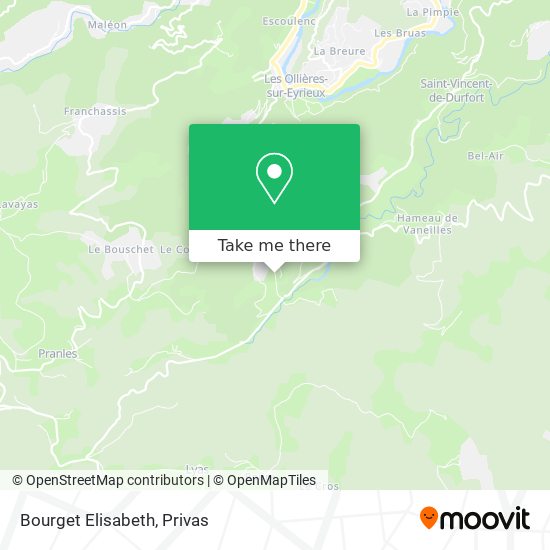 Mapa Bourget Elisabeth