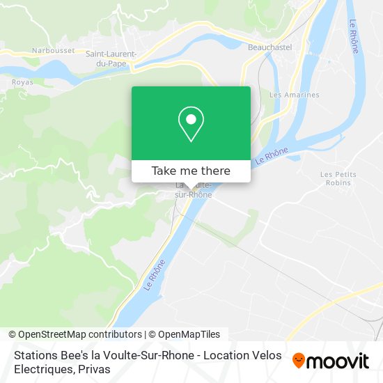 Stations Bee's la Voulte-Sur-Rhone - Location Velos Electriques map