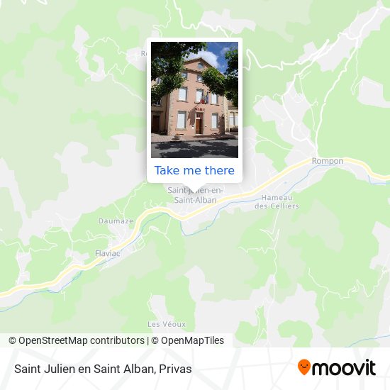 Saint Julien en Saint Alban map