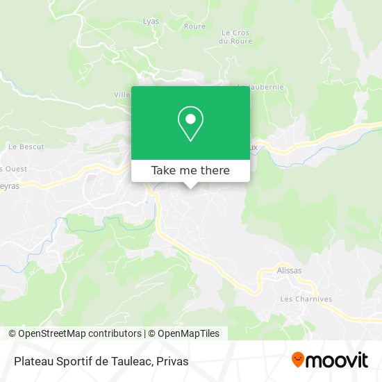 Mapa Plateau Sportif de Tauleac