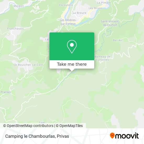 Mapa Camping le Chambourlas