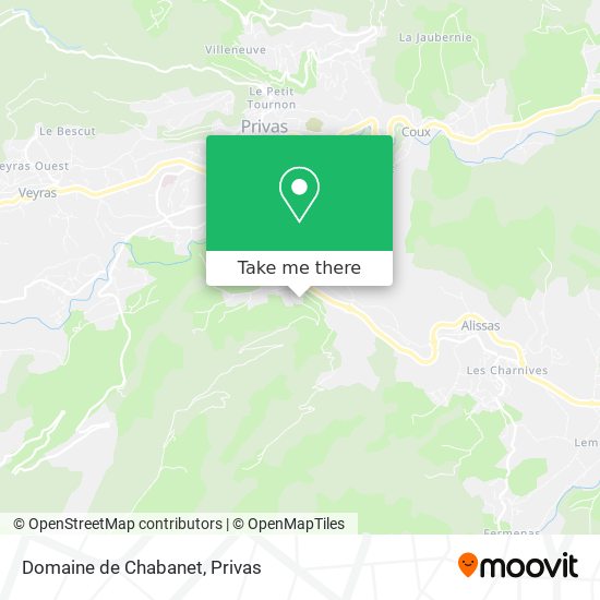 Mapa Domaine de Chabanet