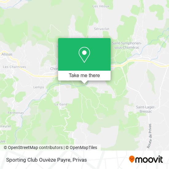 Sporting Club Ouvèze Payre map