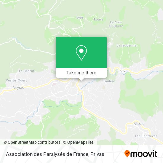 Association des Paralysés de France map