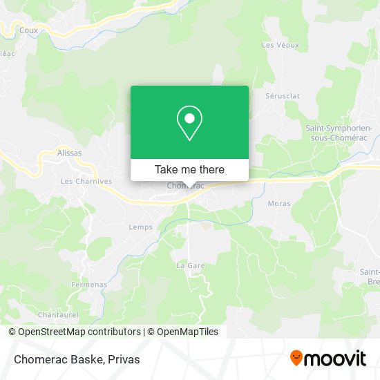 Chomerac Baske map