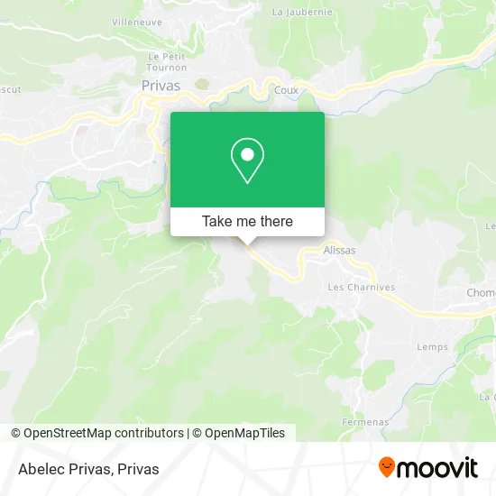 Abelec Privas map