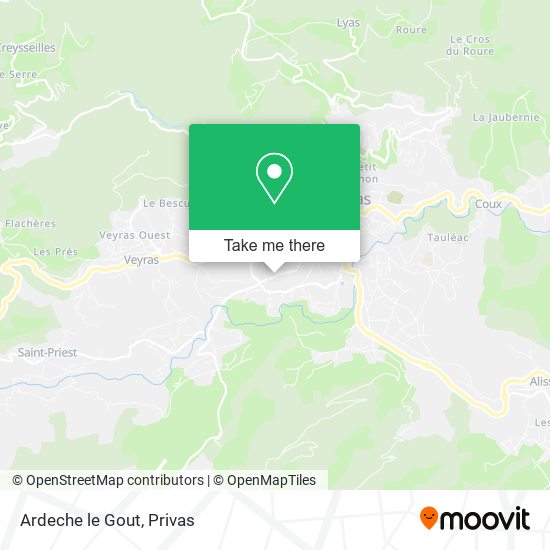 Ardeche le Gout map