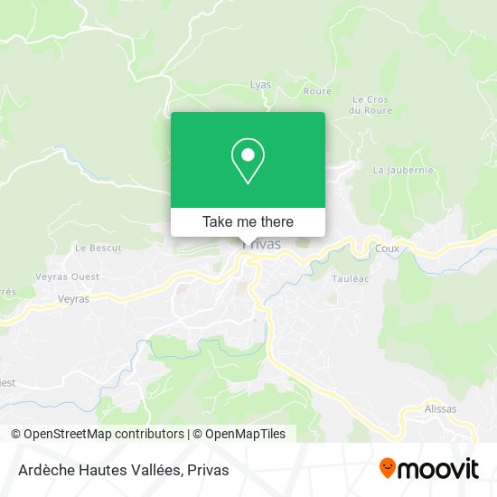 Ardèche Hautes Vallées map