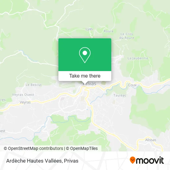 Ardèche Hautes Vallées map