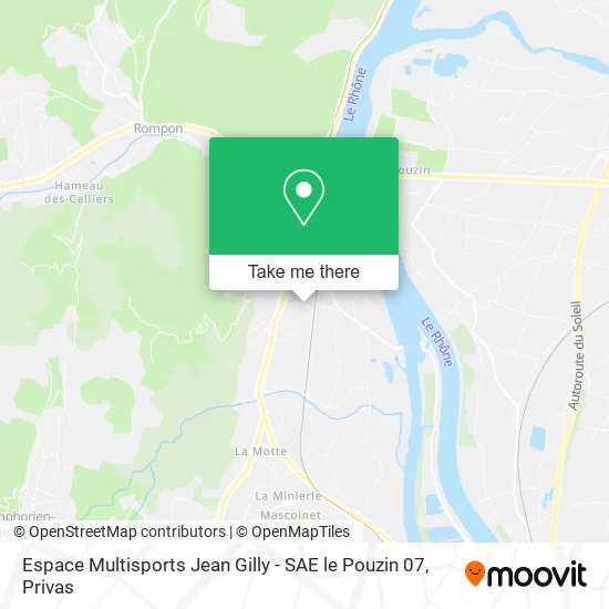 Espace Multisports Jean Gilly - SAE le Pouzin 07 map