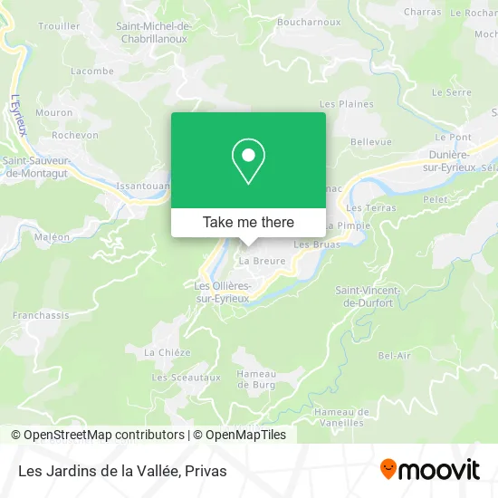 Les Jardins de la Vallée map