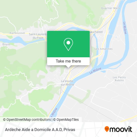 Ardèche Aide a Domicile A.A.D map