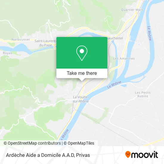 Ardèche Aide a Domicile A.A.D map