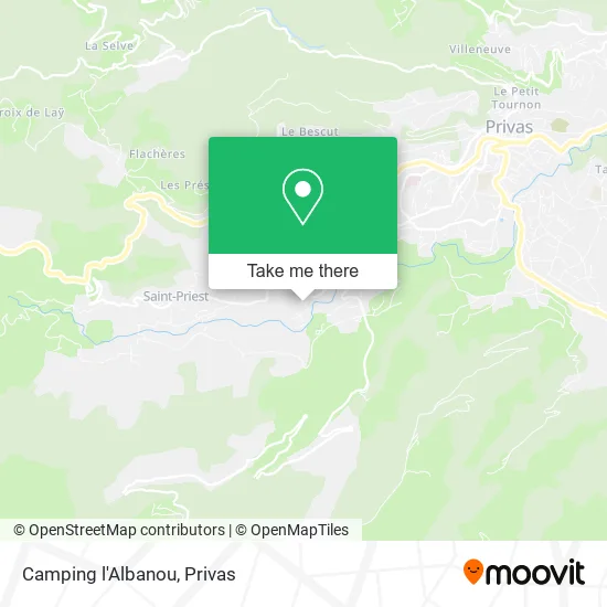 Camping l'Albanou map