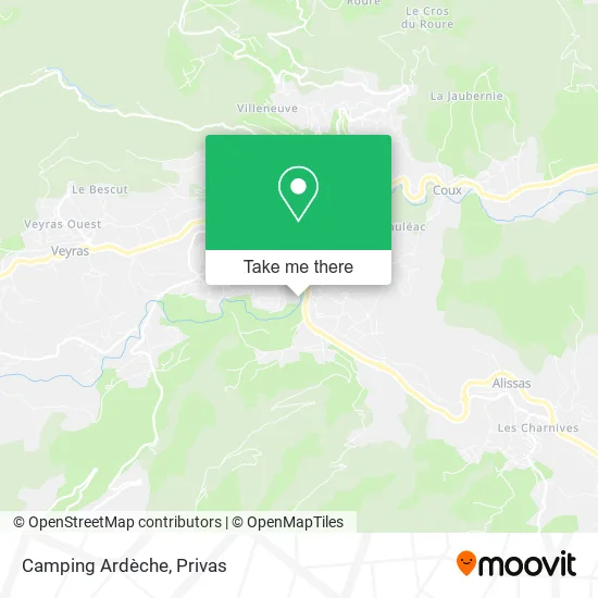 Camping Ardèche map