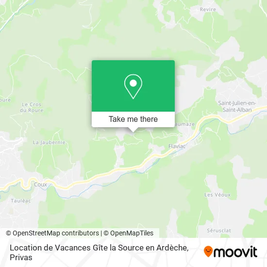 Location de Vacances Gîte la Source en Ardèche map