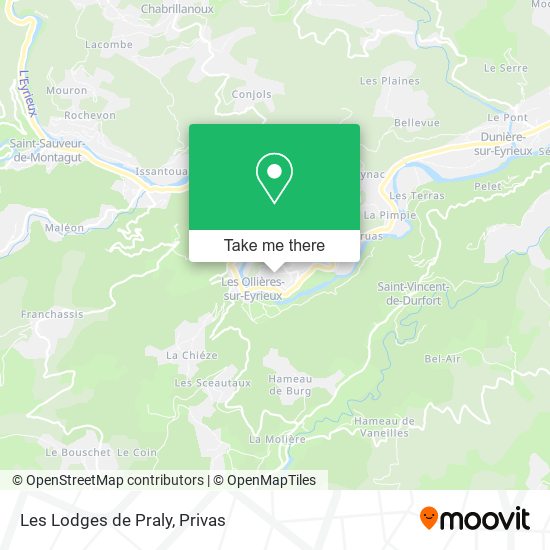 Les Lodges de Praly map