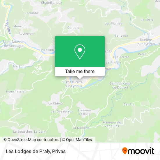 Les Lodges de Praly map