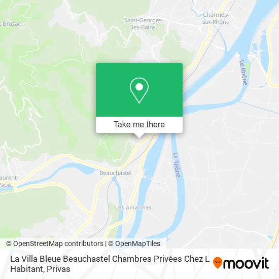 La Villa Bleue Beauchastel Chambres Privées Chez L Habitant map
