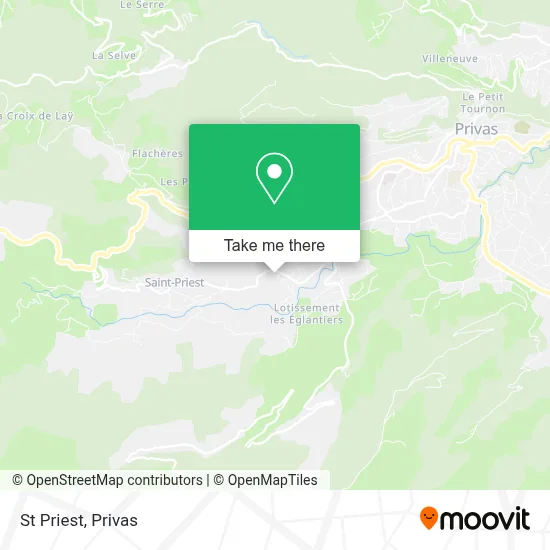 St Priest map