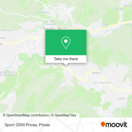 Sport 2000 Privas map