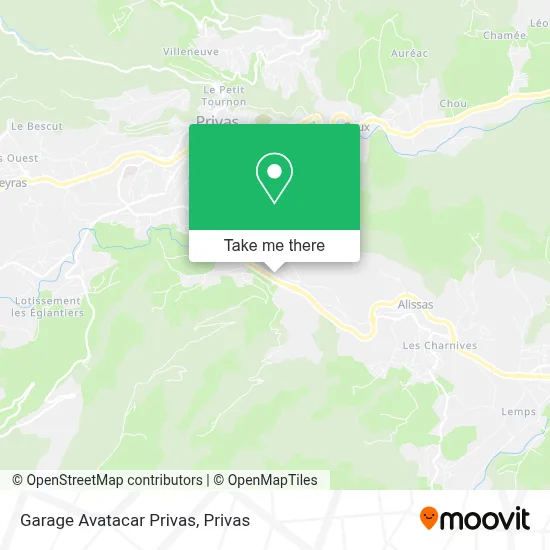 Garage Avatacar Privas map