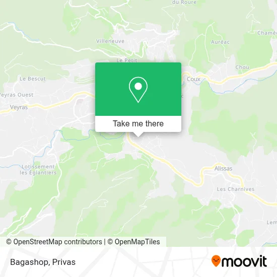 Bagashop map