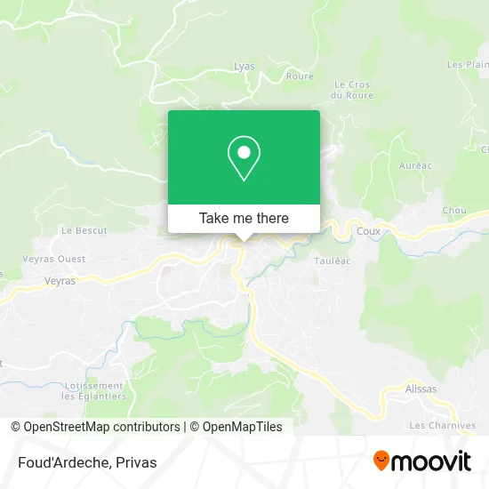 Foud'Ardeche map