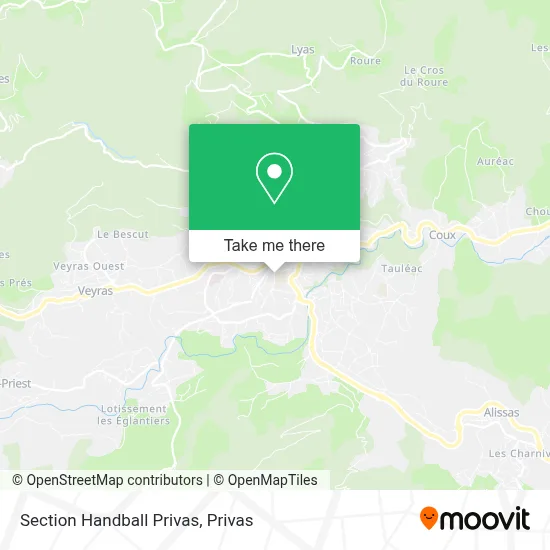 Section Handball Privas map