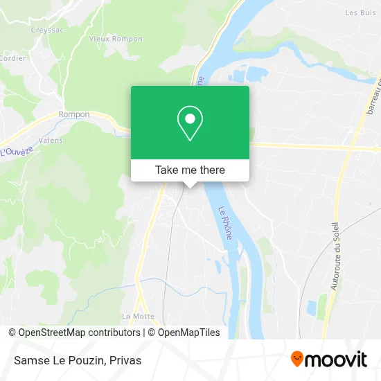 Samse Le Pouzin map