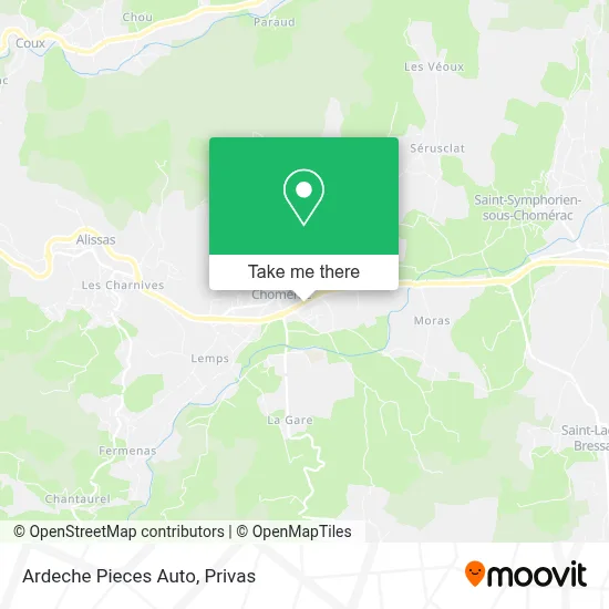 Ardeche Pieces Auto map
